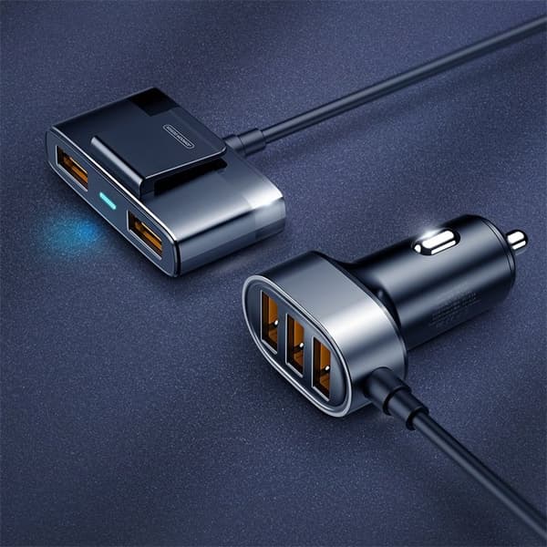 Hurtig billader 5x USB 6.2A med forlænger sort