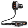 Miniatyrbillede 1 af 7: Hurtig billader 5x USB 6.2A med forlænger sort
