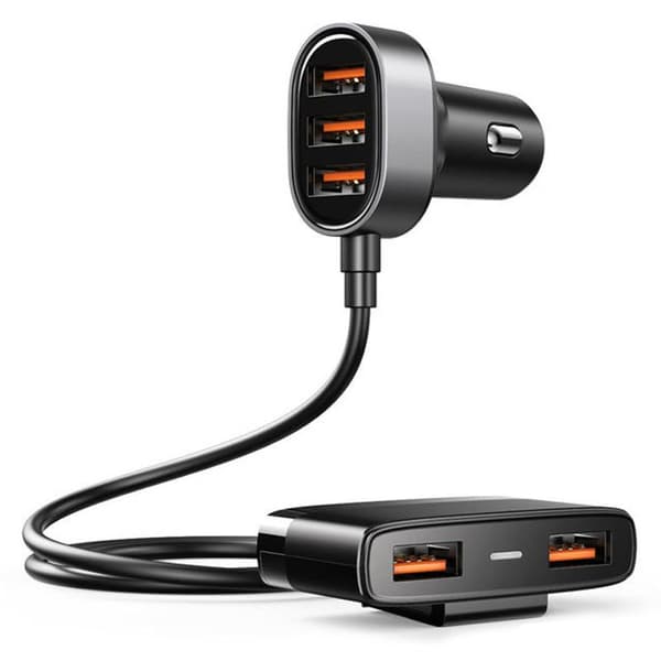 Hurtig billader 5x USB 6.2A med forlænger sort