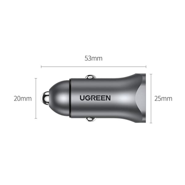 USB-C USB 24W Power Delivery Quick Charge billader, grå