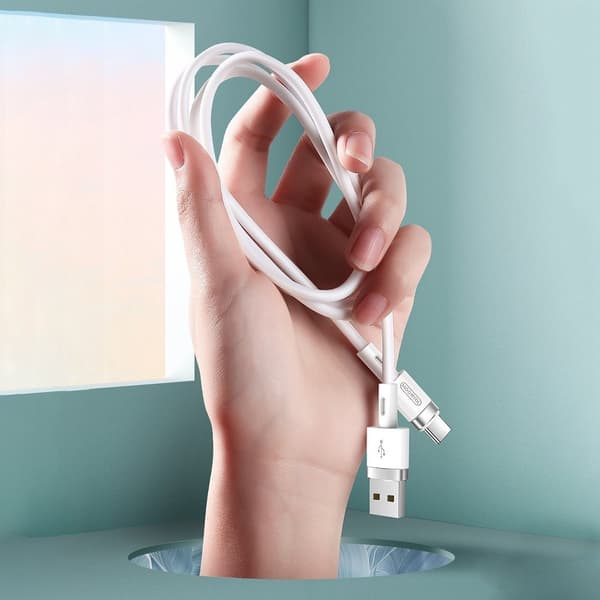 Kabel USB - USB-C 2,4A 1,2 m hvit