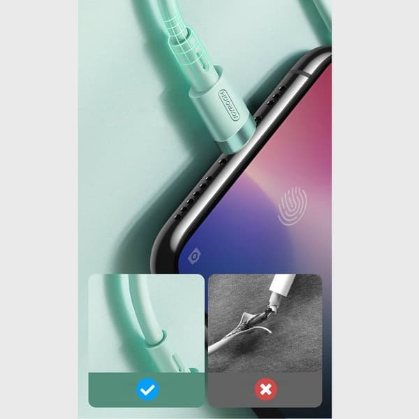 Kabel USB - USB-C 2,4A 1,2 m hvit