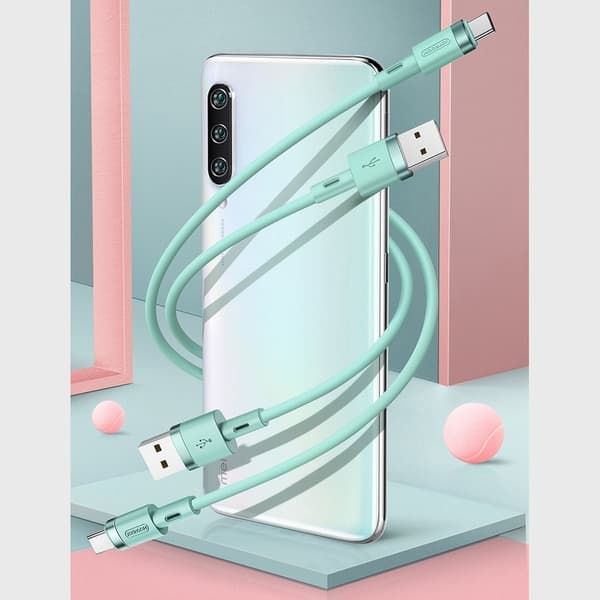 Kabel USB - USB-C 2,4A 1,2 m hvit
