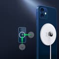 Miniatyrbilde 4 av 6: Qi 15W trådløs lader med silikonetui, kompatibel med MagSafe, hvit