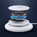 Miniatyrbilde 2 av 6: Qi 15W trådløs lader med silikonetui, kompatibel med MagSafe, hvit