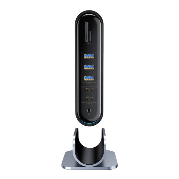 Multifunktionel HUB replikator port splitter kortlæser EU CN UK stik grå