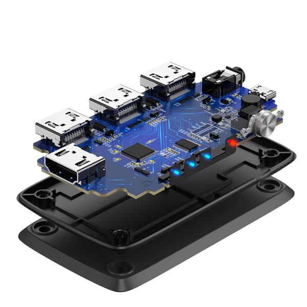 Bryter splitter bryter HDMI - 3x HDMI 4K 30Hz svart