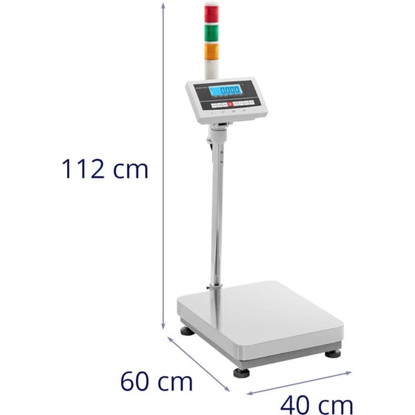 Lagerplatformsvægt med LCD-signalsøjle 300kg / 0,005kg