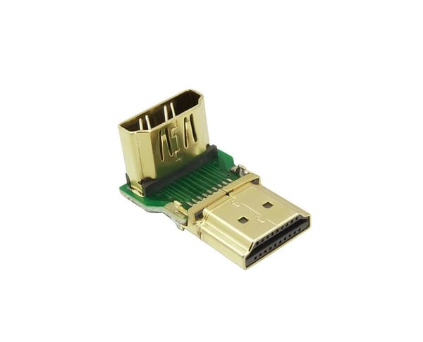 Vinkelstik til HDMI-kabel, sort