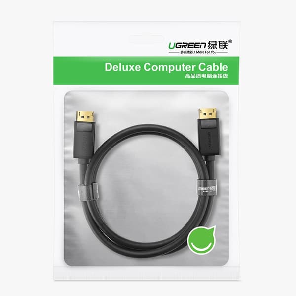 DisplayPort 1.2 4K kabel 2m sort
