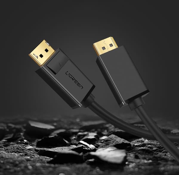 DisplayPort 1.2 4K kabel 2m sort
