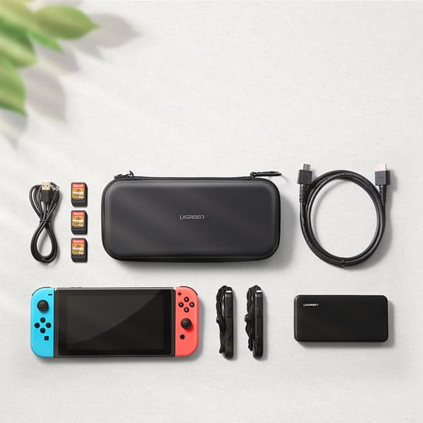 Boxfodral för Nintendo Switch och tillbehör 26x12x4cm svart