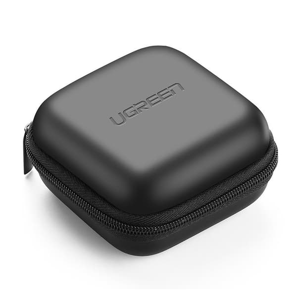 Etui til høretelefoner og GSM tilbehør 8x8cm sort