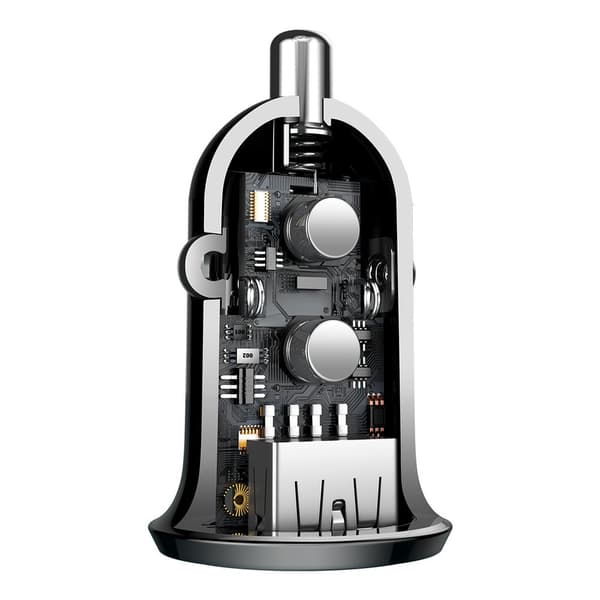 Grain PRO biloplader 2x USB 4.8A sort
