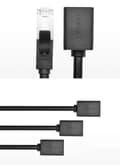 Miniatyrbild 6 av 6: Förlängningskabel för FTP Ethernet partvinnad kabel RJ45 Cat 6 1000 Mbps 2m svart