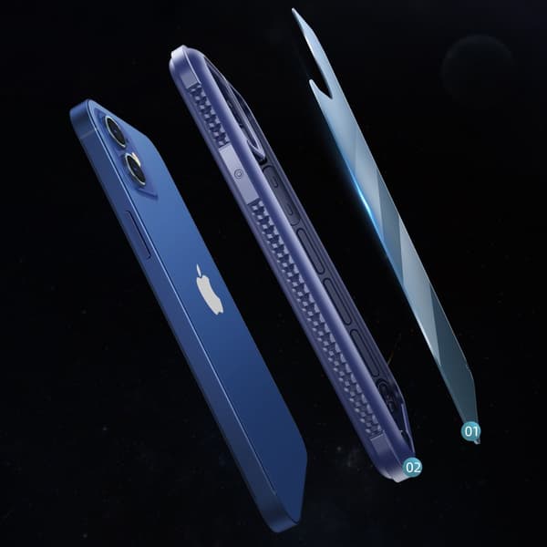 Pansret slitesterkt deksel til iPhone 12 Pro Max Fregate Series grønn