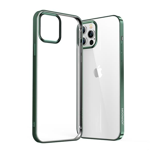 NBS ultratynt gjennomsiktig deksel med metallramme for iPhone 12 Pro Max grønn
