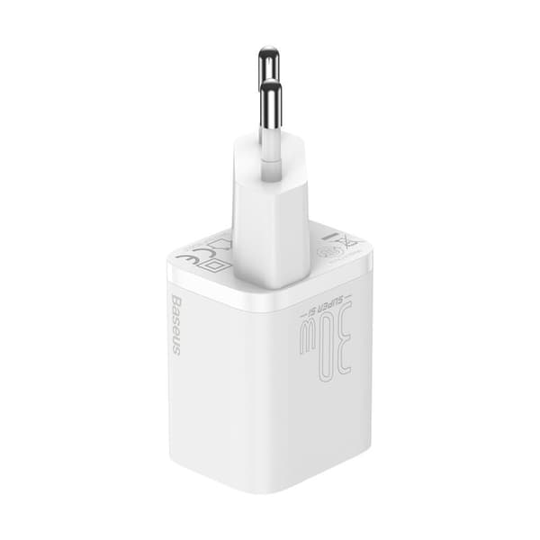Superrask Si 1C USB-C 30W PD QC vegglader hvit