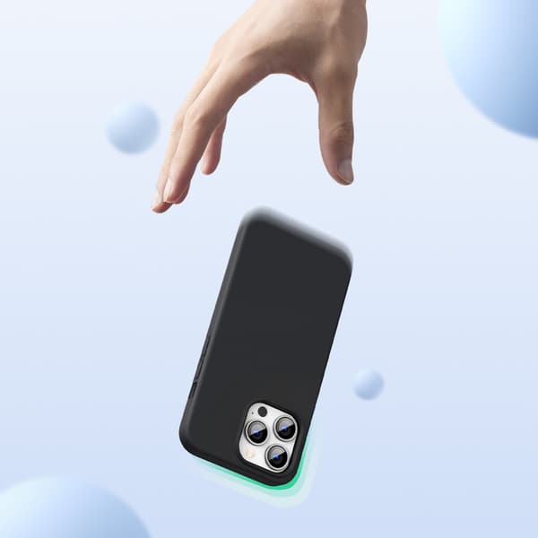 Kumi joustava silikonikotelo iPhone 13 Prolle musta