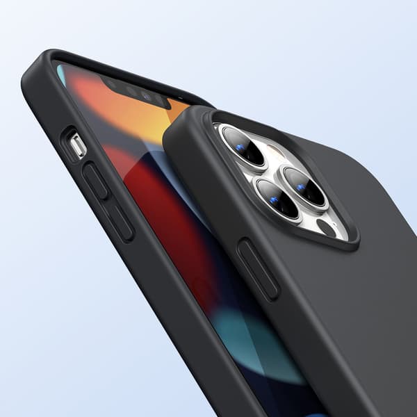 Kumi joustava silikonikotelo iPhone 13 Prolle musta