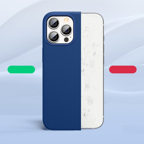Gummi fleksibelt silikondeksel til iPhone 13 Pro blå
