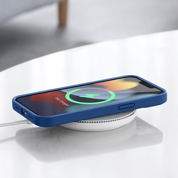Gummi fleksibelt silikondeksel til iPhone 13 Pro blå