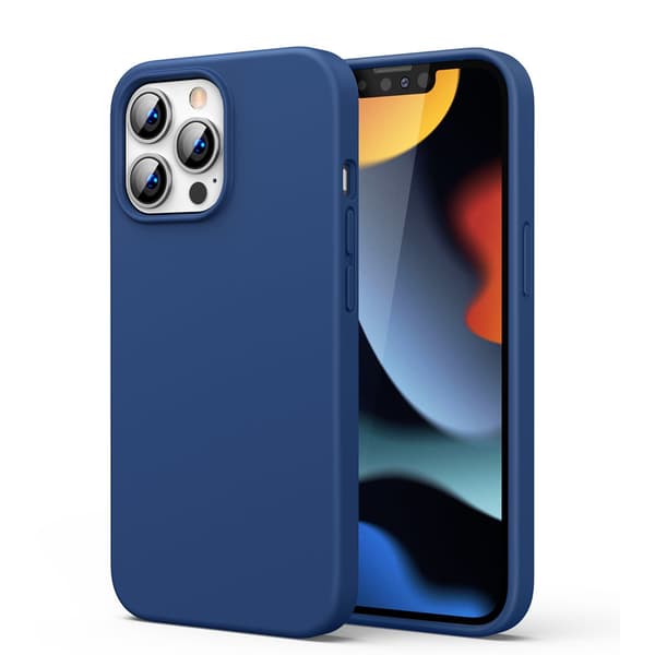 Gummi fleksibelt silikondeksel til iPhone 13 Pro blå