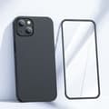 Miniatyrbild 2 av 6: Fodral skal till iPhone 13, bak- och frontskal + härdat glas, svart