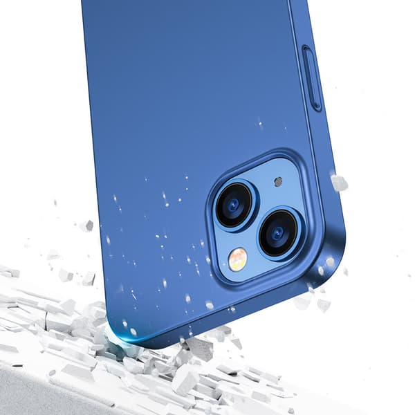 Suojakuori iPhone 13:lle, taka- ja etukansi + karkaistu lasi, sininen