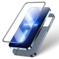 Miniatyrbillede 4 af 9: Cover til iPhone 13 Pro Max, bag- og frontcover + hærdet glas, grå