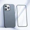 Miniatyrbillede 2 af 9: Cover til iPhone 13 Pro Max, bag- og frontcover + hærdet glas, grå