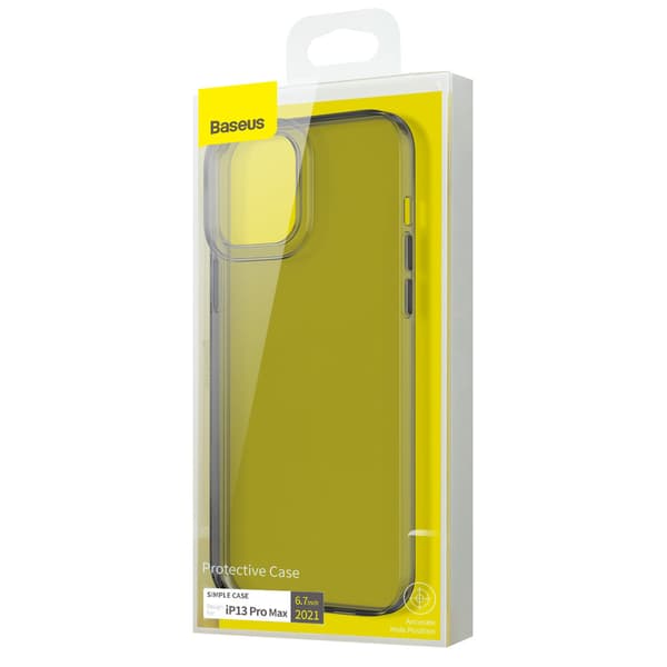 Gjennomsiktig gel iPhone 13 Pro Simple Series deksel svart