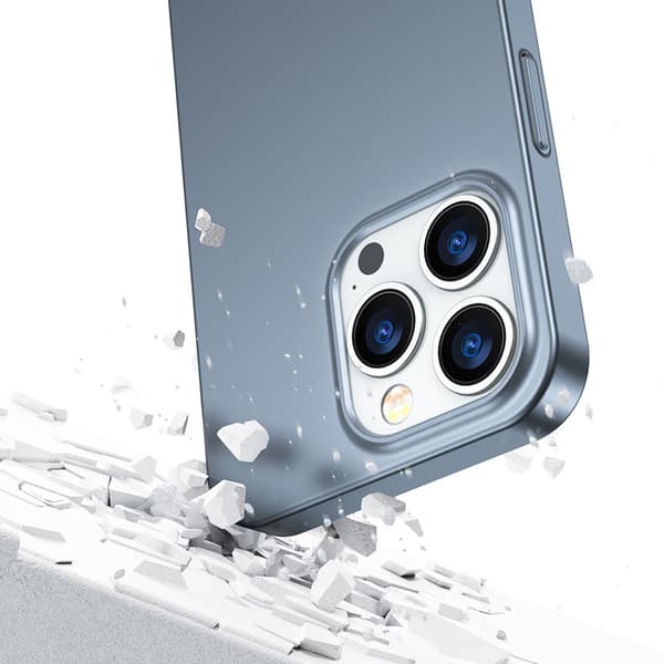 Cover til iPhone 13 Pro, bag- og frontcover + hærdet glas, grå