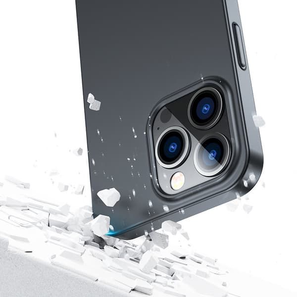 Deksel til iPhone 13 Pro, bak- og frontdeksel + herdet glass, svart