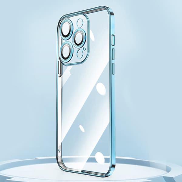 Cover til iPhone 13 Pro, kabinet med metalramme, sølv