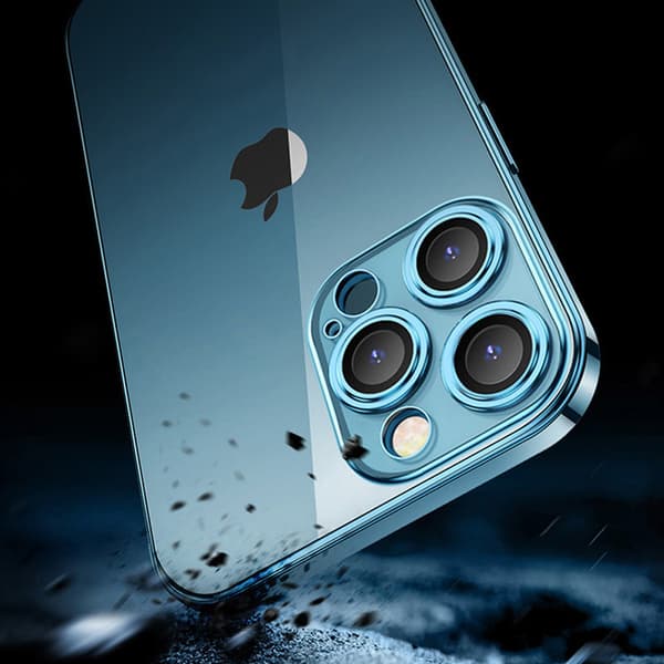 Cover til iPhone 13 Pro, kabinet med metalramme, sølv