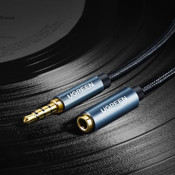 Forlengelseskabel lydadapter AUX mini jack 3,5 mm 1,5 m blå