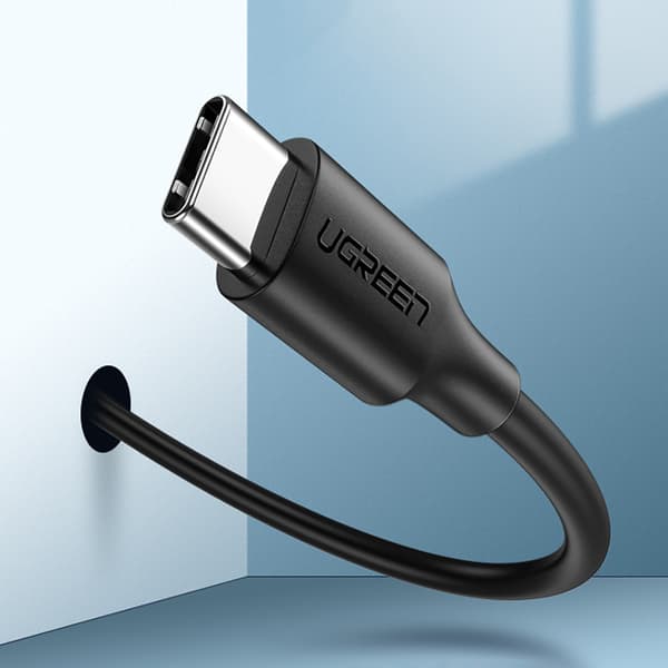 USB - USB-C Quick Charge 3.0 3A 3A 0.25m svart adapterkabel