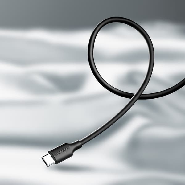 USB - USB-C Quick Charge 3.0 3A 3A 0.25m svart adapterkabel