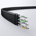 Miniatyrbild 5 av 7: Platt RJ45 Ethernet Cat. LAN patch sladd. 6 0,5m svart