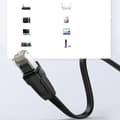 Miniatyrbild 6 av 7: Platt RJ45 Ethernet Cat. LAN patch sladd. 6 0,5m svart