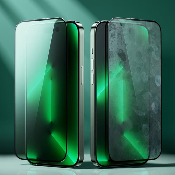 Grønt hærdet glas til iPhone 14 Plus med Anti Blue Light-filter til hele Knight-skærmen