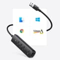 Miniatyrbild 4 av 6: HUB USB-A-portdelare - 4x USB 3.2 Gen 1 svart