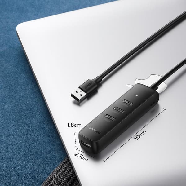 HUB USB-A-portdelare - 4x USB 3.2 Gen 1 svart