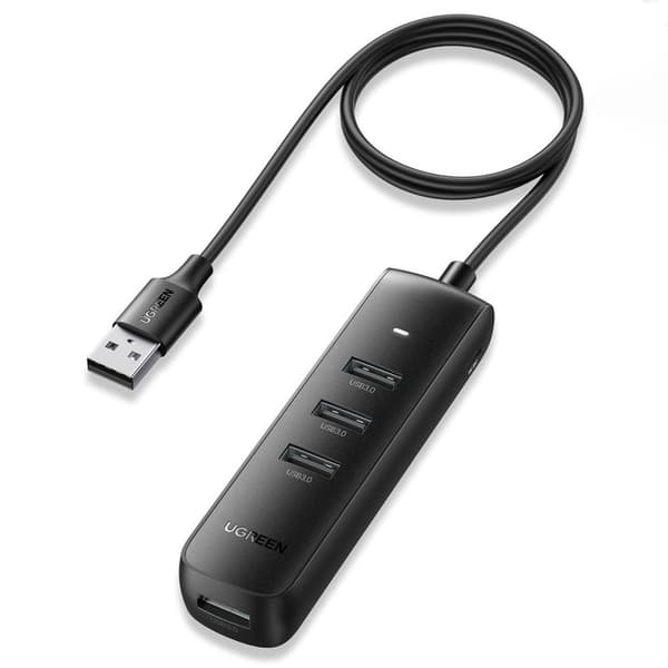 HUB USB-A-portdelare - 4x USB 3.2 Gen 1 svart