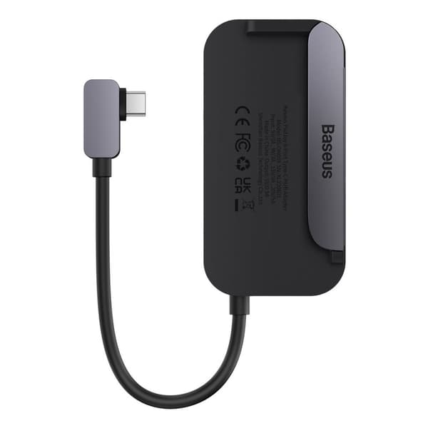 6in1 PadJoy HUB USB Port Splitter för Smartphone Tablet USB-C HDMI SD TF Mörkgrå