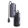 Miniatyrbild 1 av 8: 6in1 PadJoy HUB USB Port Splitter för Smartphone Tablet USB-C HDMI SD TF Mörkgrå