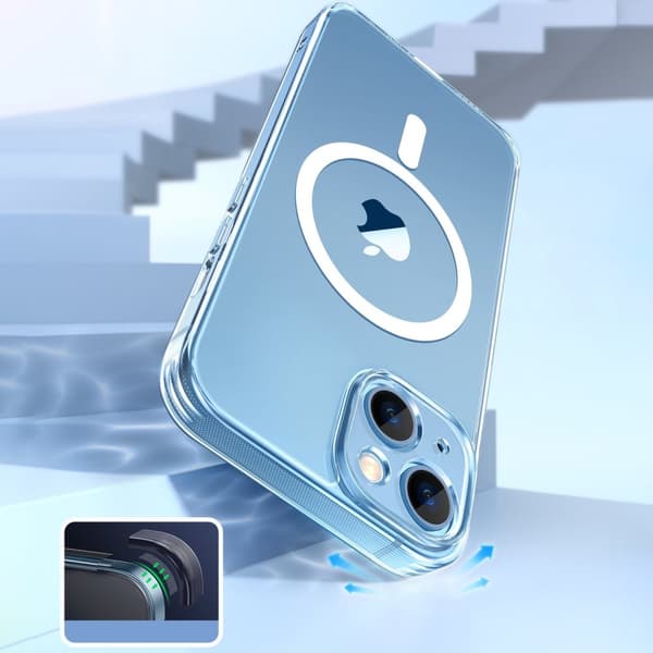 Magnetisk gel-deksel til iPhone 14 Plus gjennomsiktig MagSafe