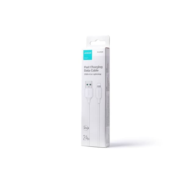 iPhone USB - Lightning 2.4A lade- og dataoverføringskabel 2m hvit
