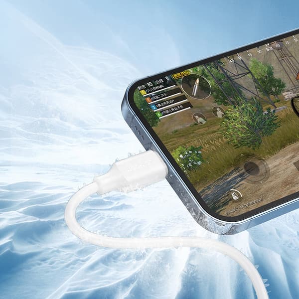 iPhone USB - Lightning 2.4A lade- og dataoverføringskabel 2m hvit